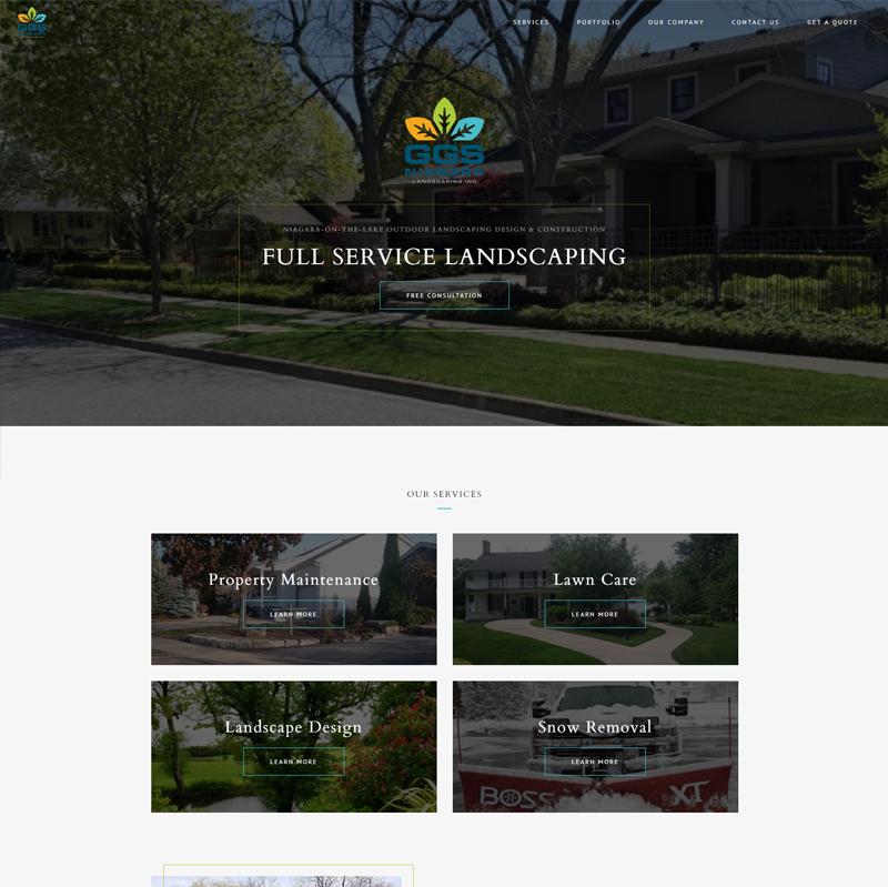 ggs niagara landscaping web design