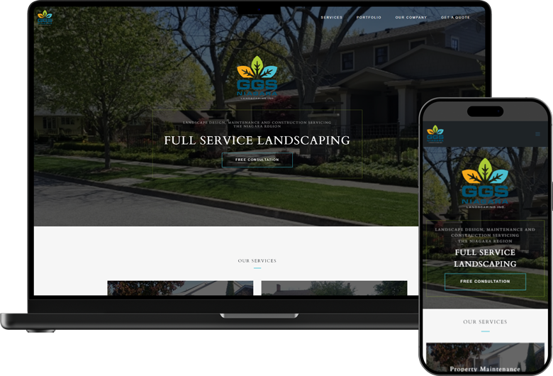 GGS Niagara Landscaping website by Infused Agency for a Niagara landscape company